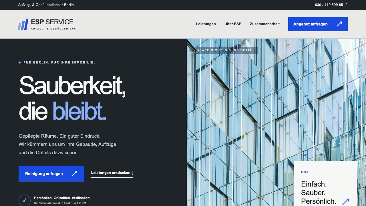 Website-Vorschau ESP Service Berlin