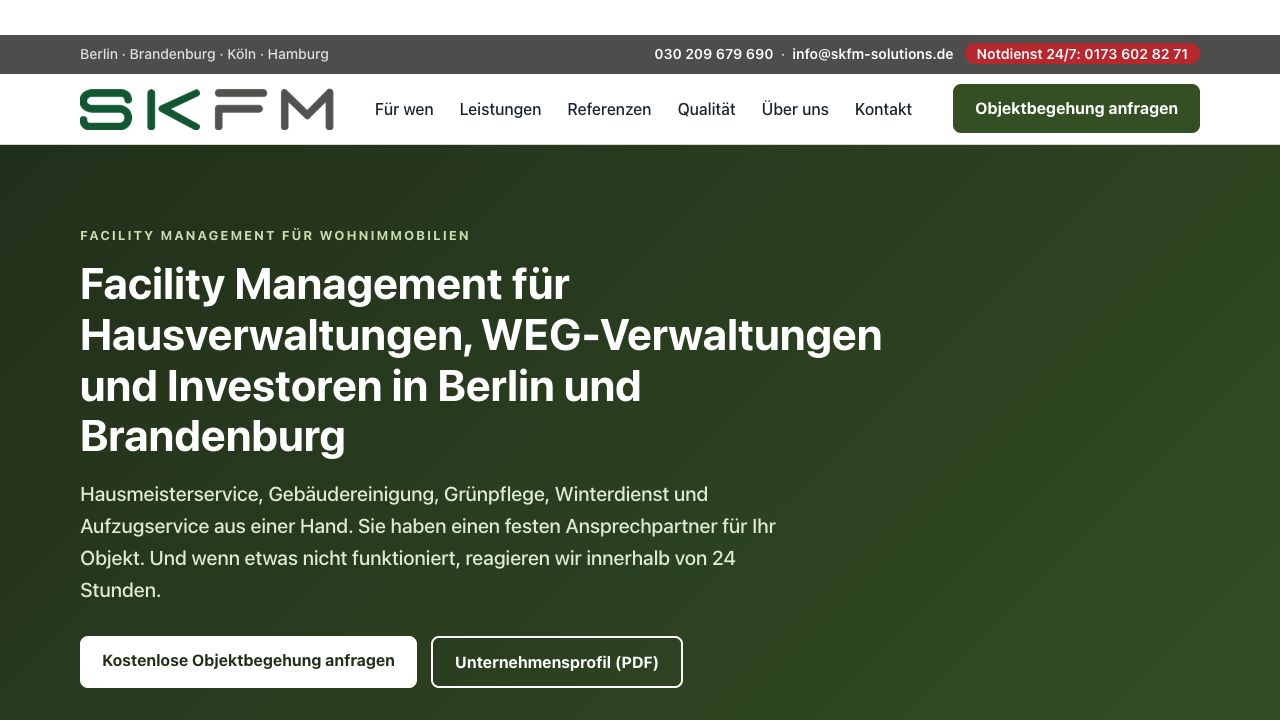 Website-Vorschau SKFM Solutions
